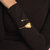 Bracelet-Brass-Creamrose Light Pearl-White Crystal
