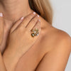 Ring-Brass-Velvet Crystal