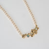 Necklace-Brass-AB Crystal-White Pearl
