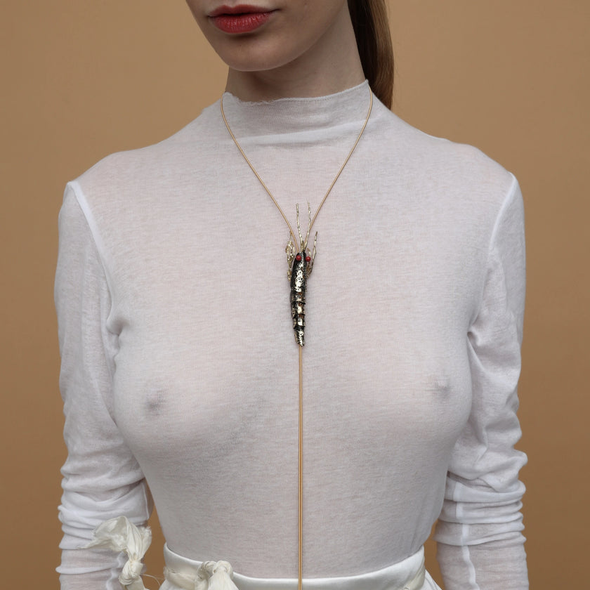 Shrimp Long Necklace