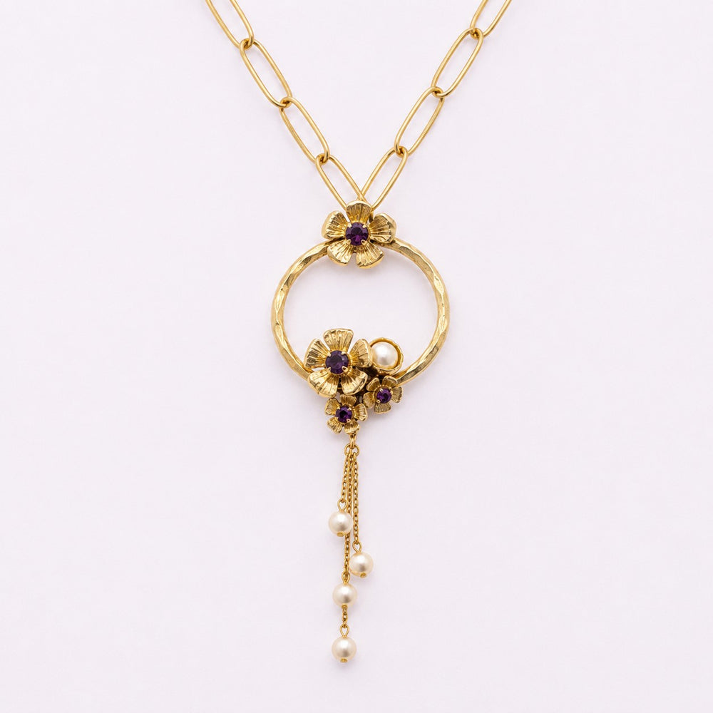 Pearl Bud Chanel Necklace Handmade | Kalliope Jewelry