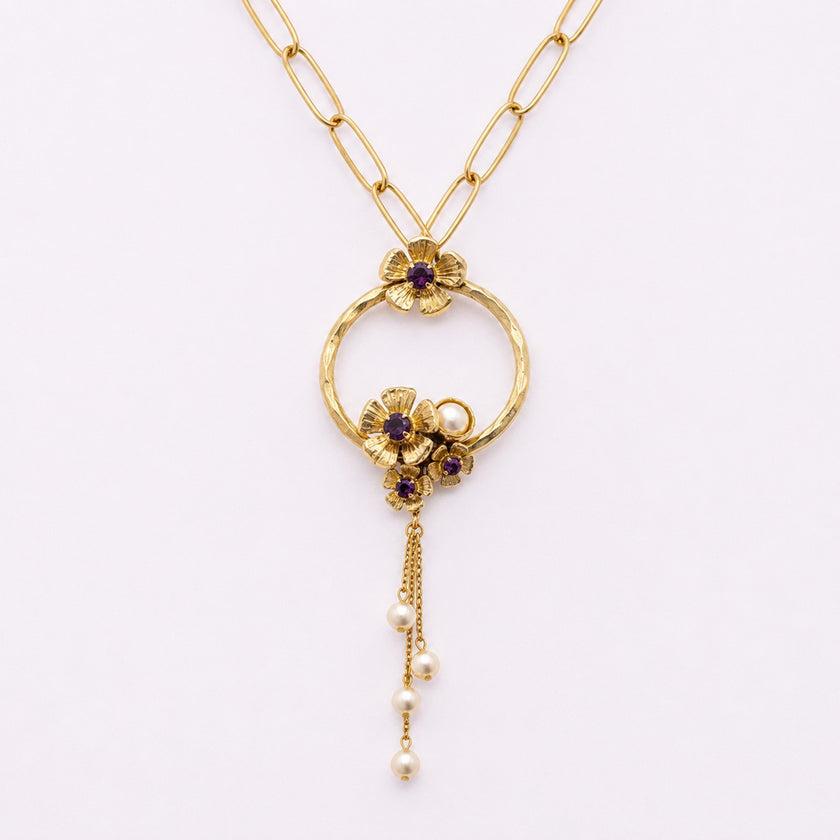 Pearl Bud Chanel Necklace Handmade | Kalliope Jewelry