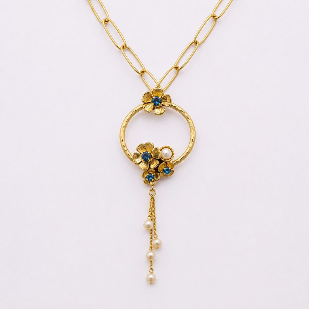 Pearl Bud Chanel Necklace Handmade | Kalliope Jewelry