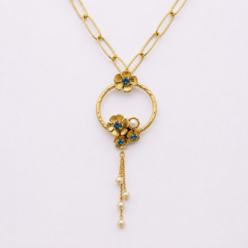 Pearl Bud Chanel Necklace Handmade | Kalliope Jewelry