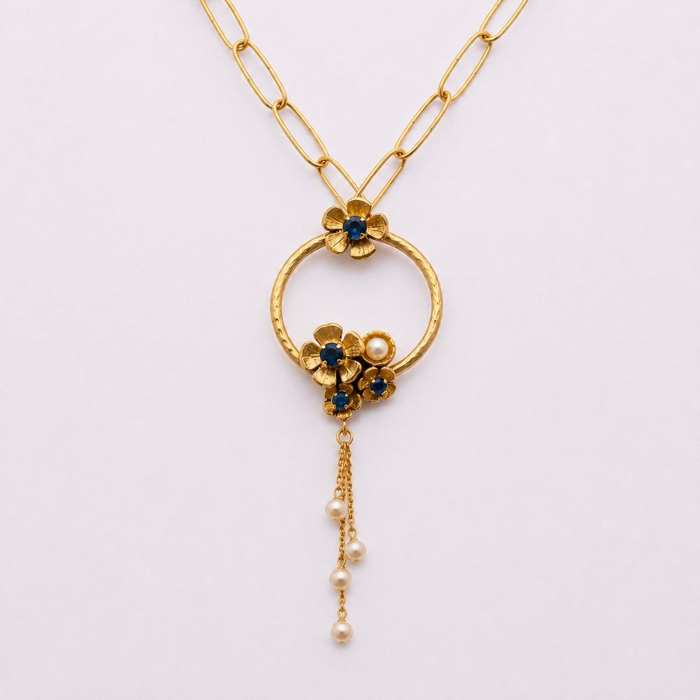 Pearl Bud Chanel Necklace Handmade | Kalliope Jewelry