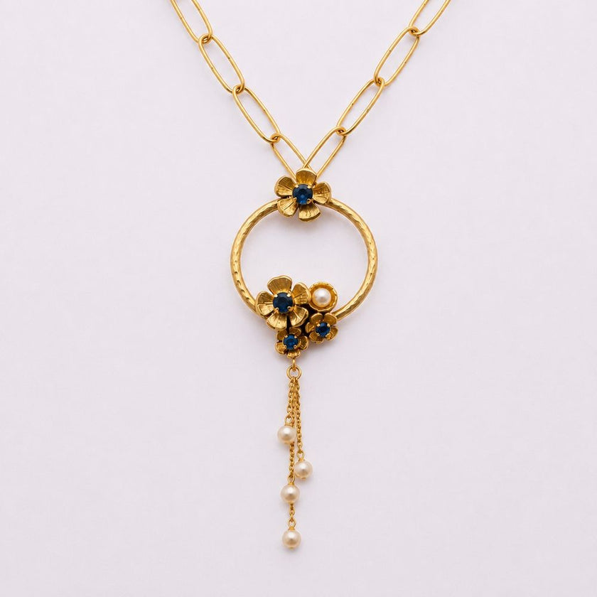 Pearl Bud Chanel Necklace Handmade | Kalliope Jewelry