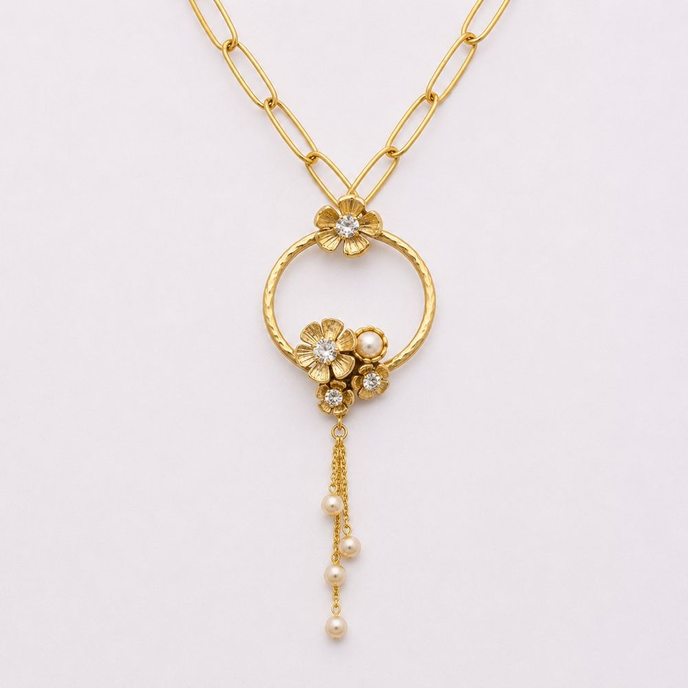 Pearl Bud Chanel Necklace Handmade | Kalliope Jewelry