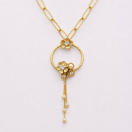 Pearl Bud Chanel Necklace Handmade | Kalliope Jewelry