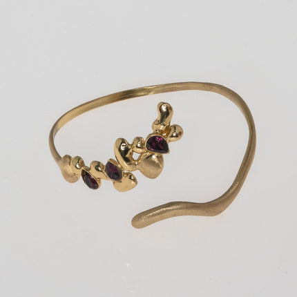 Bracelet-Brass-Amethyst Crystal