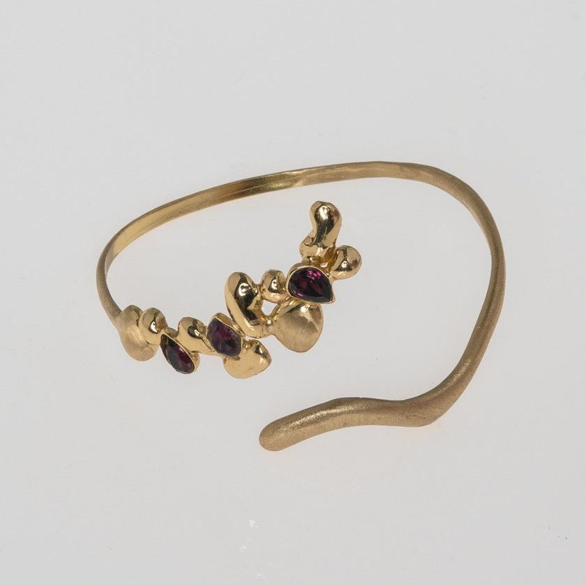 Bracelet-Brass-Amethyst Crystal