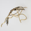Dragonfish Bracelet — handmade brass and oxidised brass sculptural arm cuff, artisan jewelry made in Greece