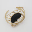 Claw Crabby Bracelet — handmade brass unique designer cuff bracelet with crab and resin stone