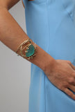 Claw Crabby Bracelet — handmade brass statement cuff with sculptural crab form and resin stone