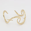 Eternity Single Bracelet — handmade brass wave cuff bracelet, sculptural artisan jewelry made in Greece