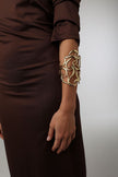 Eternity Bracelet — handmade brass sculptural statement cuff bracelet, artisan jewelry made in Greece