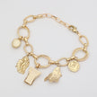 Icon Bracelet — handmade brass Greek mythology charm bracelet with ancient symbols, artisan jewelry made in Greece