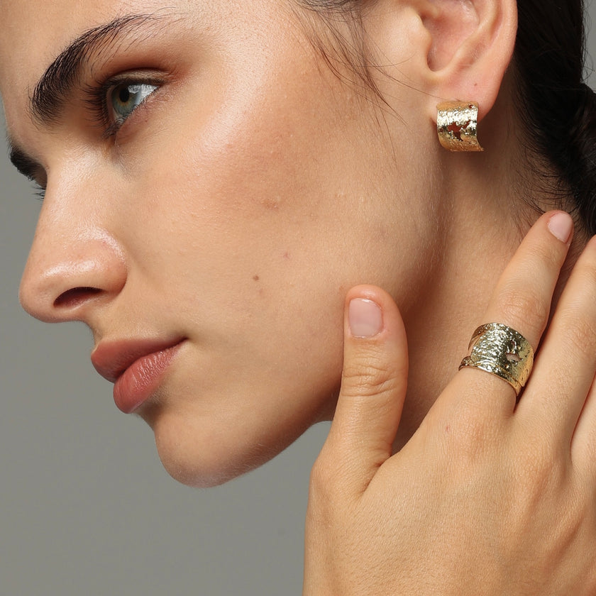 Coral Simple Ring Handmade | Kalliope Jewelry