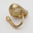 Elemental Pebble Ring back view — handmade brass ring with resin stone on whitebox