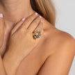 Ring-Brass-Velvet Crystal