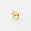 Limpet Ring — handmade brass sculptural statement ring, artisan jewelry made in Greece