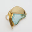 Pond Ring  — handmade brass statement ring  showing scale and proportion
