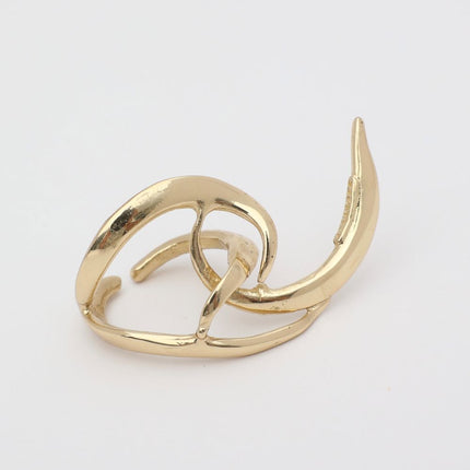 Eternity Ring — handmade brass open sculptural ring, product view