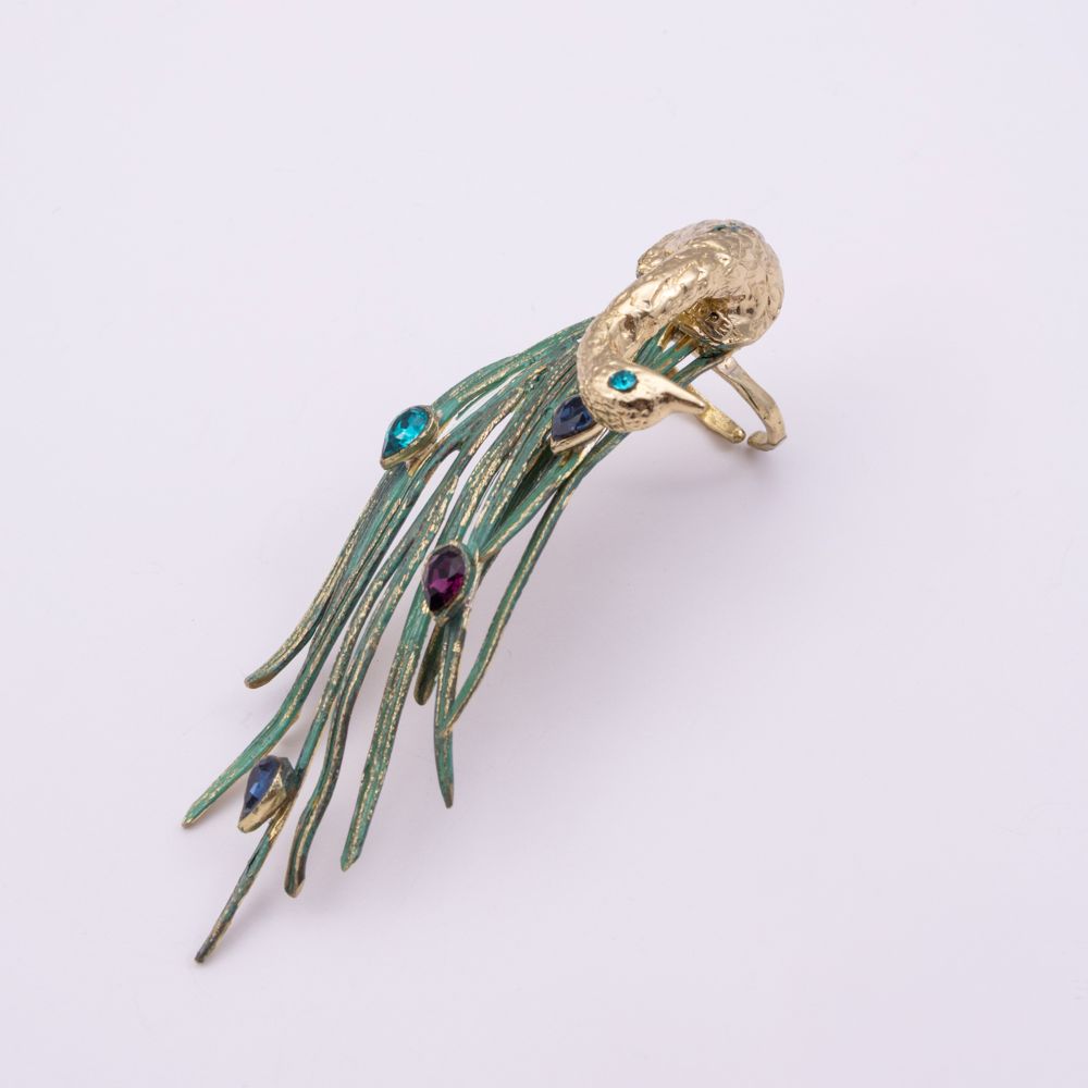 Peacock Ring Handmade | Kalliope Jewelry