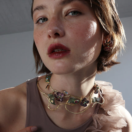Hibiscus Necklace Handmade | Kalliope Jewelry