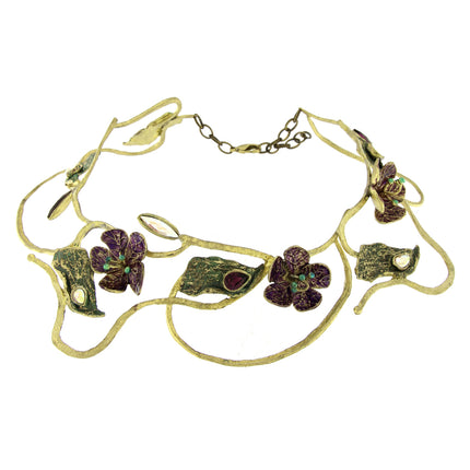 Hibiscus Necklace Handmade | Kalliope Jewelry