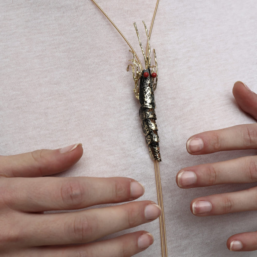 Shrimp Long Necklace