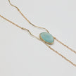 Elemental Pebble Necklace — handmade brass sculptural necklace with organic pebble stone, gift for her