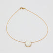Kiss Necklace — handmade brass minimalist necklace with organic pebble stone, gift for her