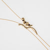 Necklace-Brass-Amethyst Crystal