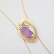 Pulse Necklace flat lay — bohemian gemstone statement necklace with coastal details, made in Greece
