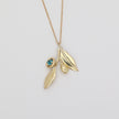 Alea Necklace product shot — handmade brass nature-inspired pendant necklace from the Olive Tales collection