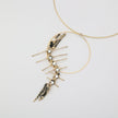 Draco Necklace — handmade brass statement necklace with dragon-inspired pendant, artisan jewelry made in Greece