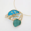 Crabby The Thief Necklace — handmade brass sculptural statement necklace inspired by sea life, artisan jewelry made in Greece