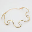 handmade brass sculptural statement choker necklace, artisan jewelry made in Greece
