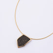 Sparkle Necklace: handmade brass artisan crystal pendant necklace, unique designer jewelry, gift for her