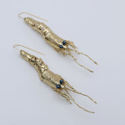 Shrimp Earrings Handmade | Kalliope Jewelry