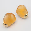 Stoneveil Earrings — handmade brass boho statement earrings with raw stone, unique designer jewelry