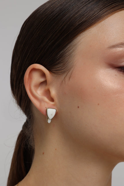 Visage Button Earrings