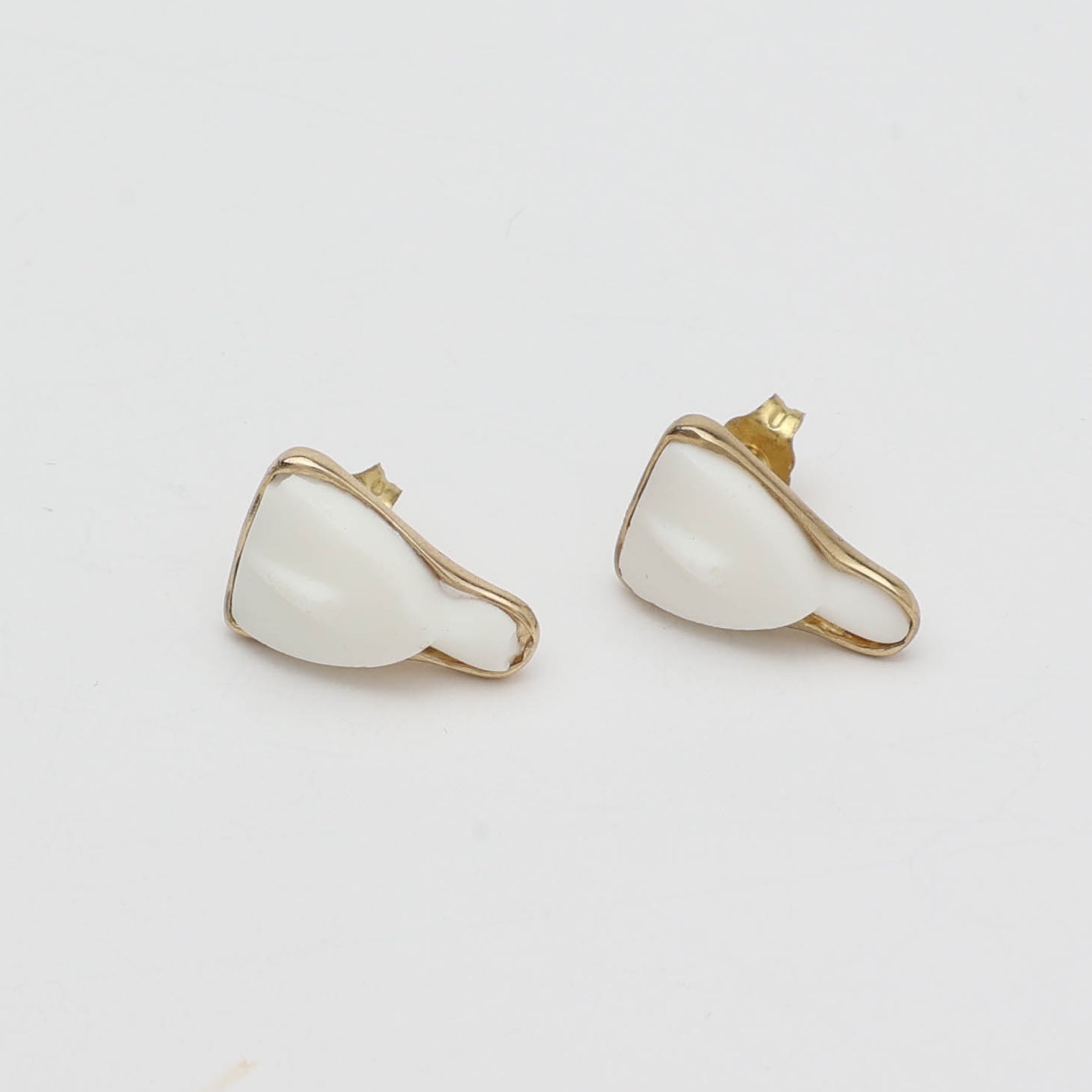 Visage Button Earrings
