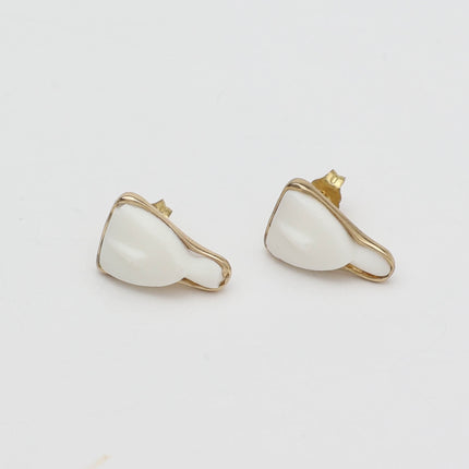 Visage Button Earrings