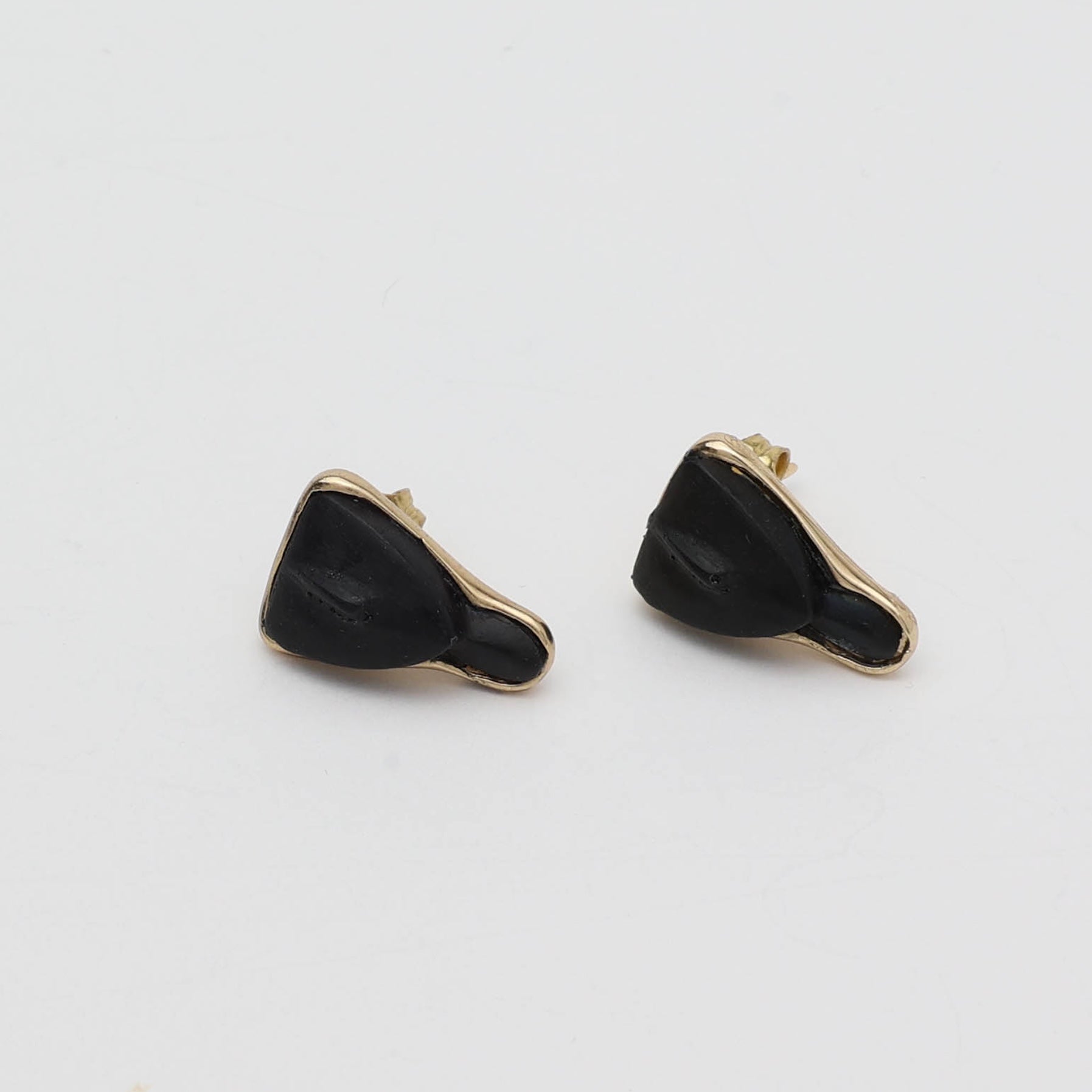 Visage Button Earrings