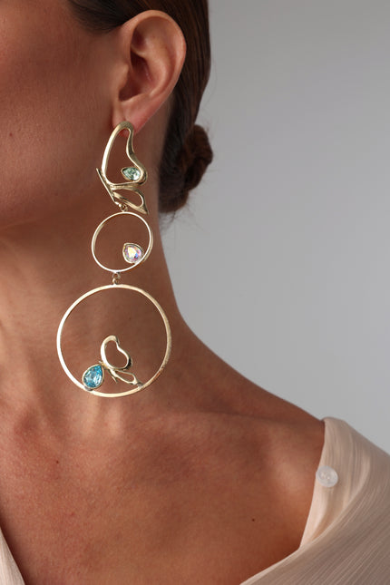 Long Flutter Earrings Handmade | Kalliope Jewelry