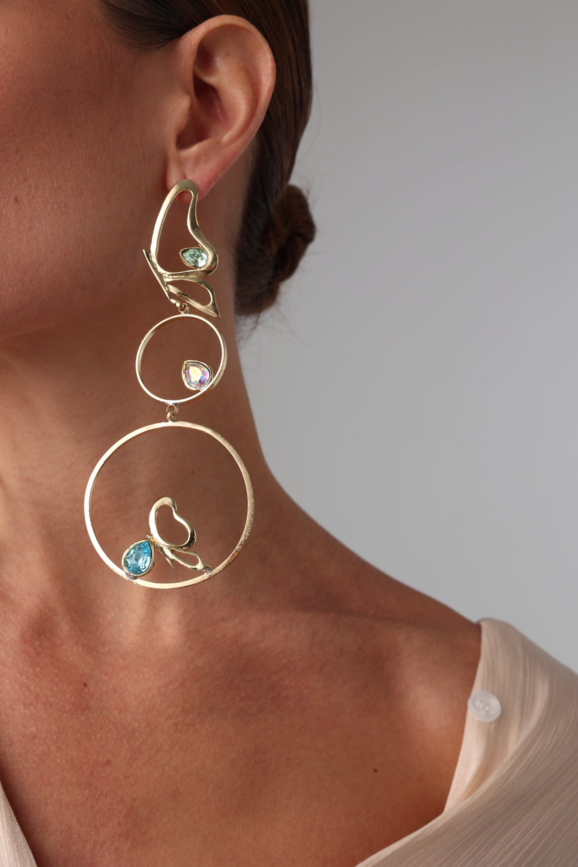 Long Flutter Earrings Handmade | Kalliope Jewelry