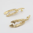 Claw Earring — handmade brass oxidized statement drop earrings 
