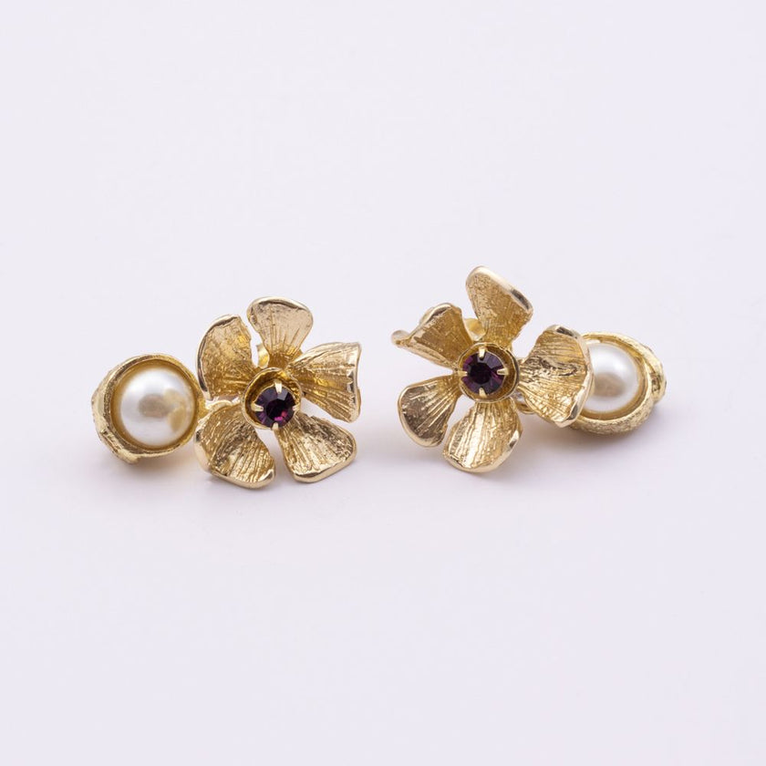 Pearl Posy Earrings Handmade | Kalliope Jewelry