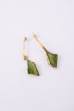 Kite Earrings, handmade brass resin stone statement earrings with organic kite shape, gift for her
